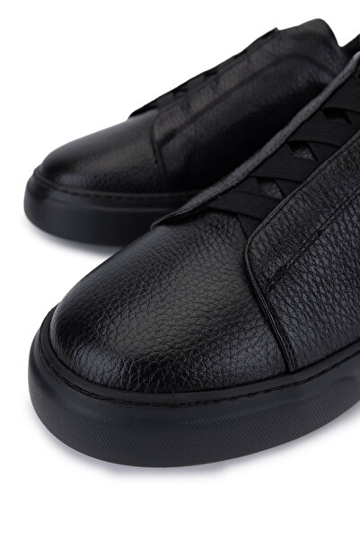 Tamer Tanca Erkek Hakiki Deri Siyah Sneakers & Spor Ayakkabı