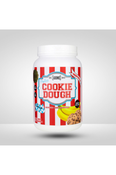 Adonis عجينة كوكيز غنية بالبروتين، 20 حصة، 1 كجم، بنكهة الموز وقطع الشوكولاتة