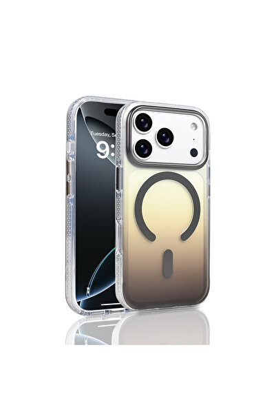 Nezih Case Apple iPhone 17 Pro Uyumlu M-safe Şarj Özellikli Transparan Renk G...