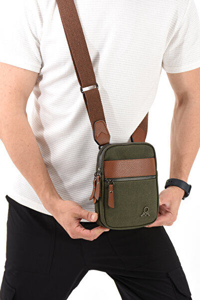 MEGA ÇANTA Canvas Series Compact Crossbody Men's Bag