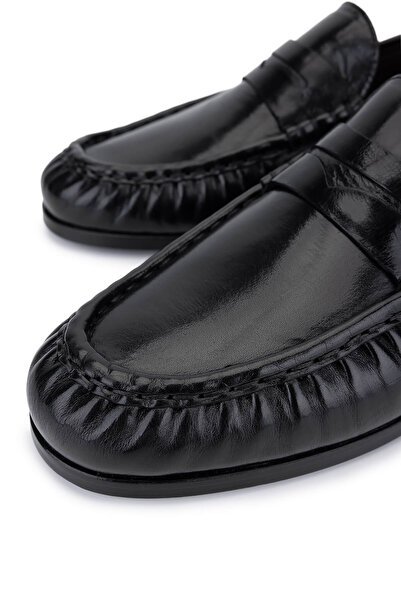 Tamer Tanca Erkek Hakiki Deri Siyah Sneakers & Spor Ayakkabı