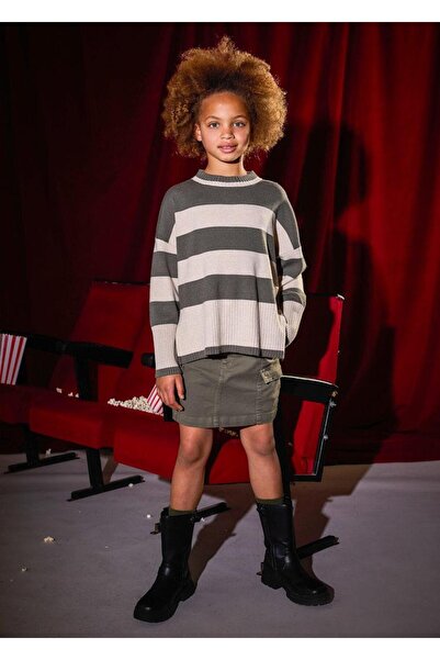 MAYORAL Gabardine Girls Skirt - Green