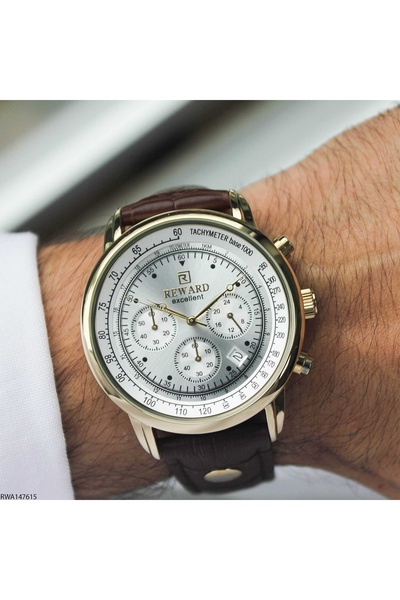 Reward Rwa147615 Leather Band Men's Wristwatch