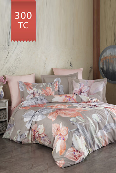 VAROL Royal Saten Tek Kişilik 300TC Nevresim Takımı - ERİCA