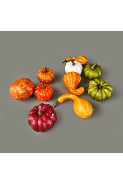 Genel Markalar 9'lu Dekoratif Köpük Kabaklar - Renkli