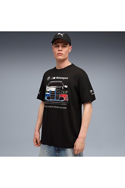Puma 632914 BMW MMS Bold Graphic Tee T-Shirt Ανδρικό μπλουζάκι ΜΑΥΡΟ