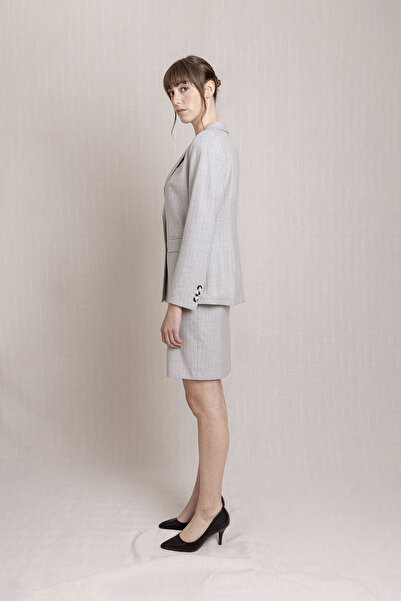 Volanlı Ceket Etek Takım