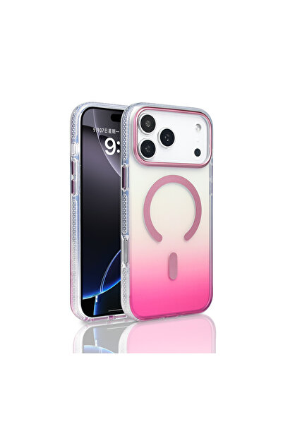 Nezih Case Apple iPhone 17 Pro Max Uyumlu M-safe Şarj Özellikli Transparan Re...