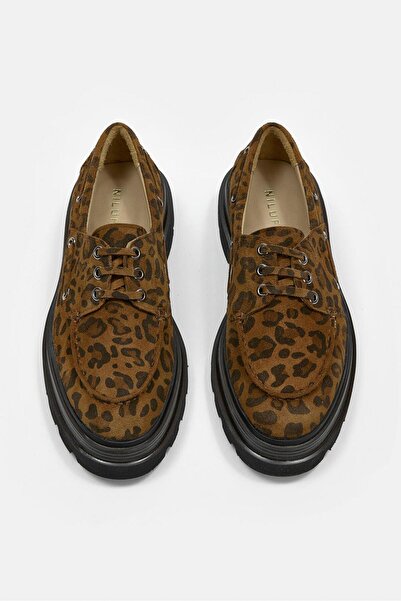NILUFARR Γυναικείο Loafer από γνήσιο δέρμα Rinda Leopard Suede