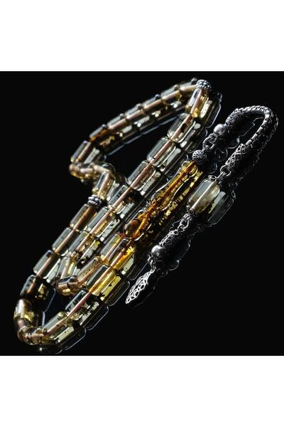 TESBİHCİBABA Capsule Cut Million-Year-Old Miracle Fossil Amber Prayer Beads