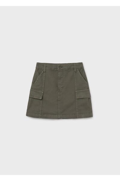 MAYORAL Gabardine Girls Skirt - Green