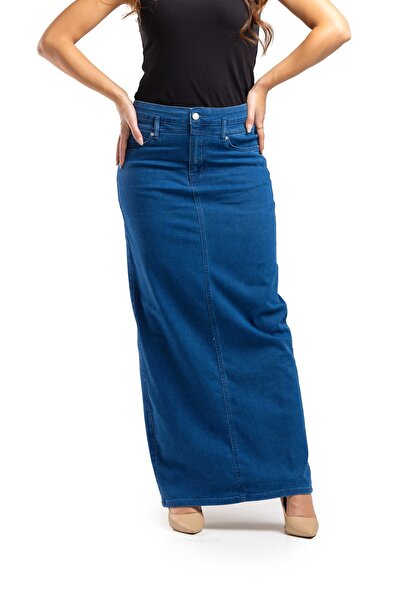 SUGA Summer maxi denim skirt, comfortable cotton