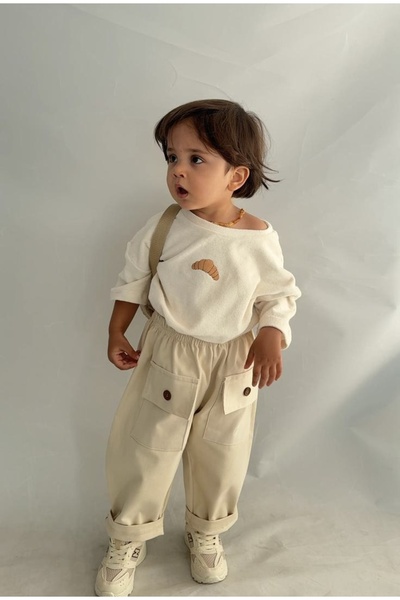 PETIT STYLE KIDS Gabardin Pantolon Düğme Detaylı
