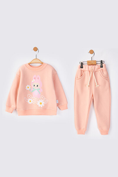 baby flamindo Labubu Embroidered & Printed 3-Ply Girls' Set