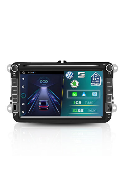 MaxTech Dedicated Volkswagen/Skoda/Seat Navigation with USB and Type-c Front, Carplay & Android Auto, 8” Screen