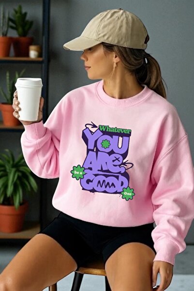 ArtYus Φούτερ με μακρυμάνικο στυλ Unisex You Are Good Transfer με τύπωμα με λ...