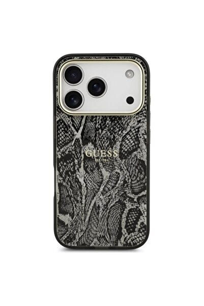 Guess Original iPhone 17 Pro Python Pattern MagSafe Case, Black, GUHMP17LHIMPYGK