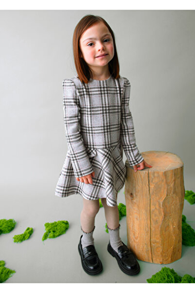 MAYORAL 4921-88 Girl's Gray Knitted Dress