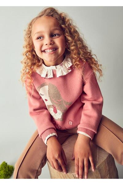 MAYORAL Sienna Girl's Sweater - Salmon