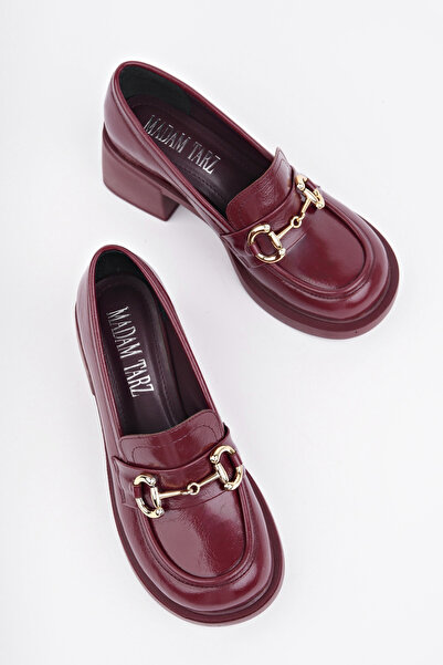 Madam Tarz Rcp-8106 Buckled Thick Heel Loafer