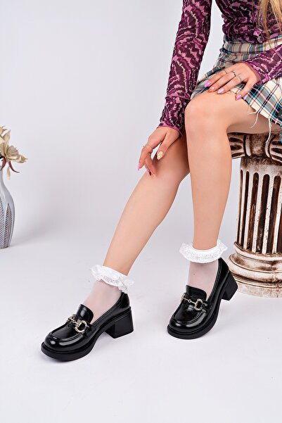 Madam Tarz RCP-8106 Мокасини с дебел ток и катарама