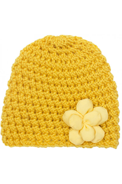 Superbaby Crocheted hat with appliquéd flower