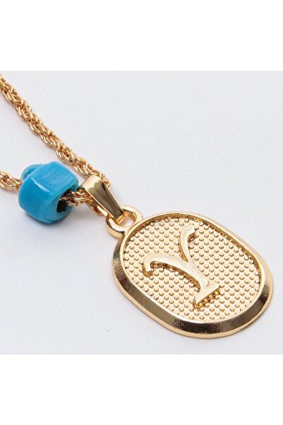 ZERO LAND قلادة SEPETIM بحروف ملتوية وخرز بلاستيكي - Y