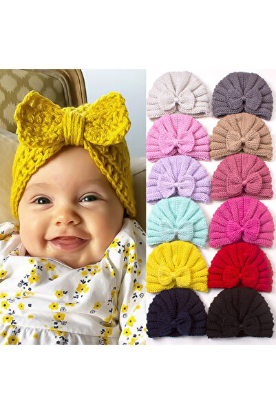 Superbaby Crocheted turban hat with bow