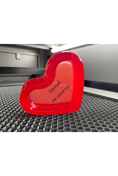 Shine Lazer Romantik Hediye Kalp Şeklinde Epoksi Küllük – İsimli & Tasarımlı