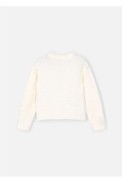 MAYORAL Girl's Detailed Sweater Ecru 4307