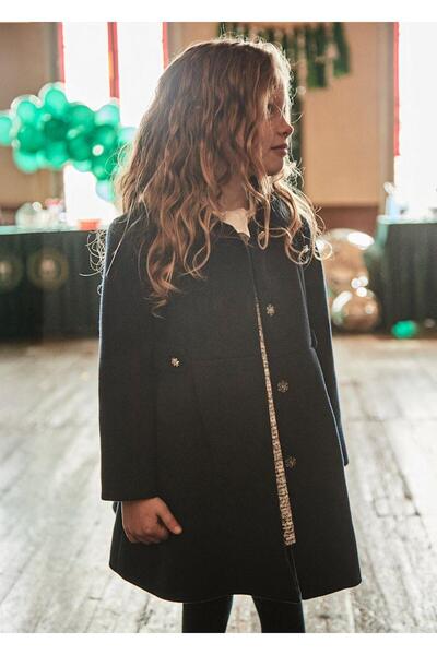 MAYORAL Палто Kaşe Girl - тъмно синьо