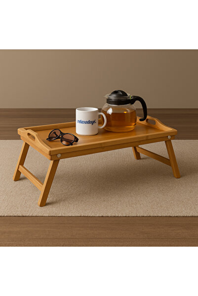 NZONE STORE Tray Bedside Table with Folding Legs