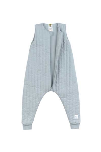 PAMUK HANIM Kışlık 3 Tog Ayaklı Kız-Erkek Çocuk Fermuarlı, Kolsuz Uyku Tulumu Kapitone/BEBE MAVİ