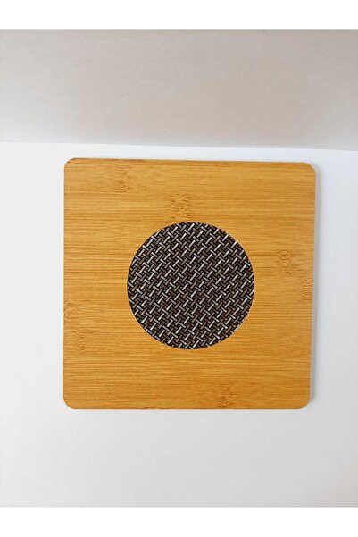 bir sürü eşya pak market قاعدة خشبية لغلاية الشاي، قاعدة مربعة من الخيزران للأواني، حصيرة لغلاية الشاي