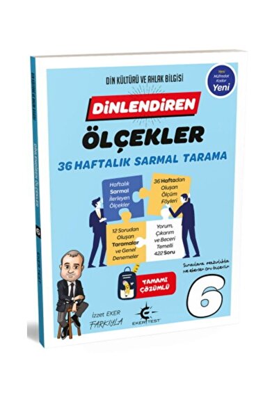 Karma Kitaplar 6. Sınıf Eker Test Dinlendiren Ölçekler 36 Haftalık Sarmal Tar...