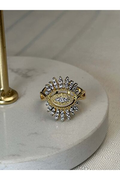 gingillo aksesuar خاتم عين من الحجر ذو اللون الذهبي من السلسلة الخاصة