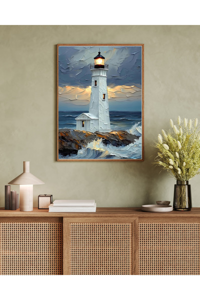 Tuba Decor Tablo dintr-o singură bucată cu rame din lemn pentru sufragerie, s...