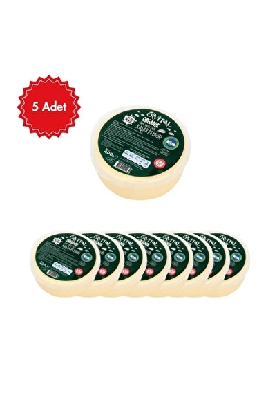 Orvital Organik Tam Yağlı Taze Kaşar Peyniri x 5 Adet | 400 g | Doğal & Lezzetli Kahvaltılık Peynir