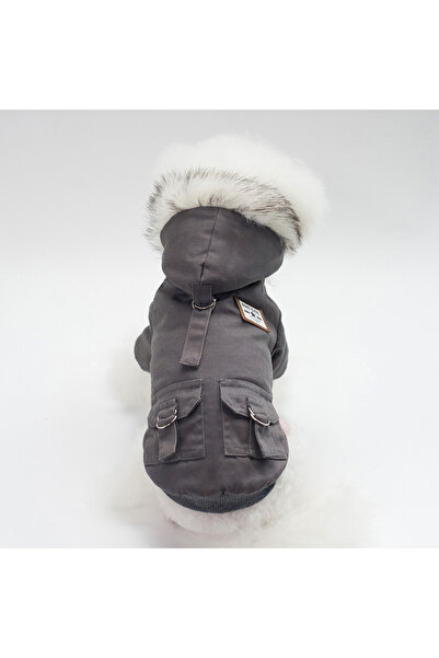 OEM Jacheta imblanita cu gluga, pentru animale de companie, calduroasa, rezistenta la vant, DOG-17