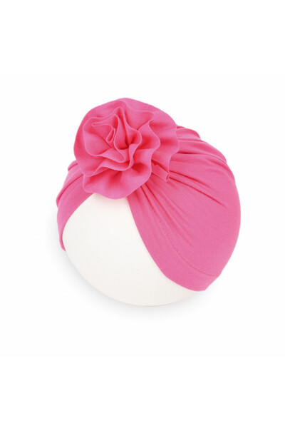 Superbaby Caciulita tip turban cu floare aplicata in fata