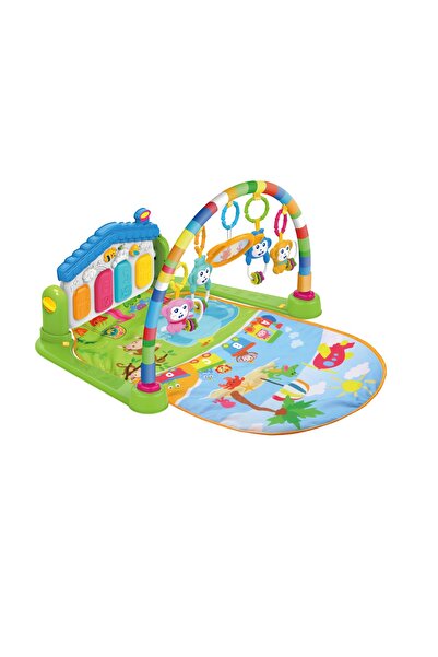 huanger - مركز ألعاب الأطفال مع حصيرة البيانو - أخضر