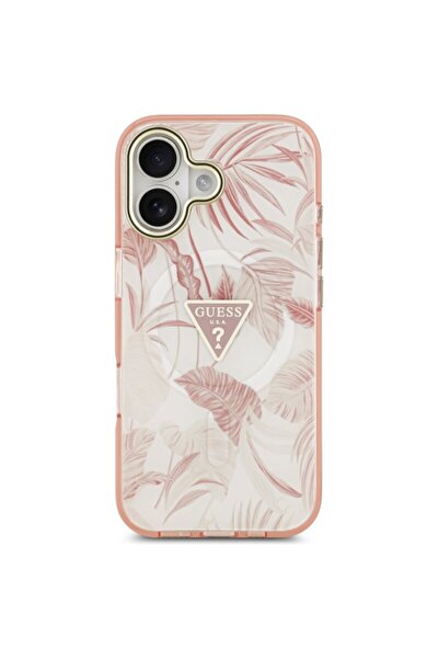 Guess Original iPhone 17 Case Jungle Tonal Triangle MagSafe, Pink