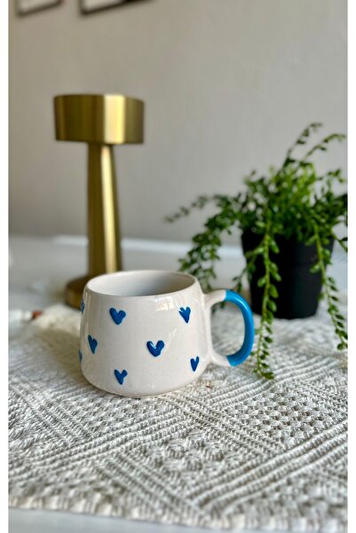 Inspire Ceramic Handmade Heart Pattern Ceramic Mug Cup