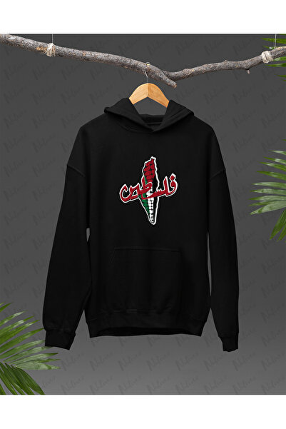 Nulivez هودي كبير الحجم للجنسين بتصميم فلسطيني مطبوع عالي الجودة