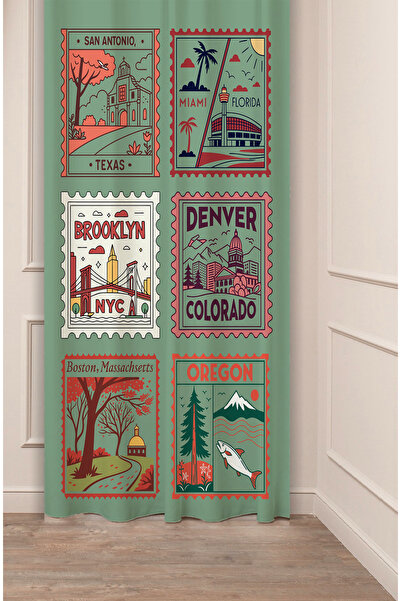 GREENDECOR Miami Florida Brooklyn Colorado Texas Boston Designed Digital Prin...