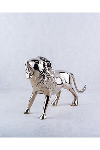 LAMEDORE Lion Dekor Gümüş 13x50x28 cm