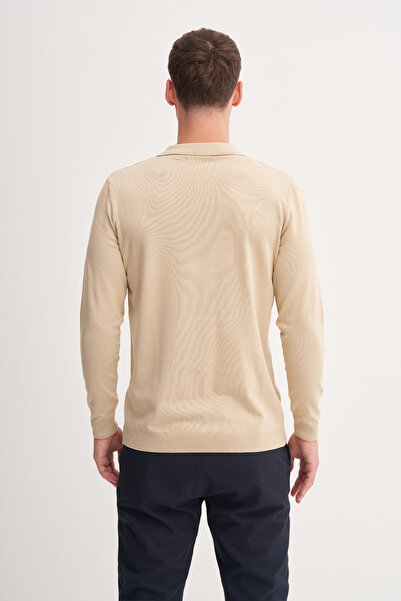 Cazador Slim Fit Viscose Blended Basic Polo Neck Sweater-33070