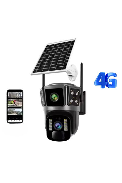iKlassQeer Dual 4G Solar Camera, 3+3Mpx Resolution, IR LEDs, 10w Solar Panel