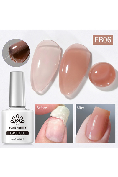 Born Pretty Fiber Rubber Base Gel/Fiber Parçacıklı Rubber Baz Kat(FB06)-10ml
