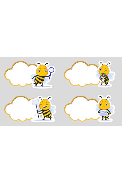 TELLGRAF مجموعة ملصقات بتصميم النحل (4×6 سم، 24 قطعة)